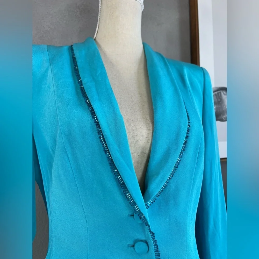 Escada vintage silk embellished blazer size 40